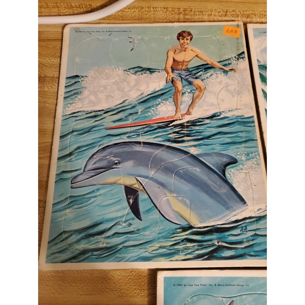 3 Flipper Tray Puzzles Flipper Underwater Adventures Puzzles 1967 - Picture 5 of 6